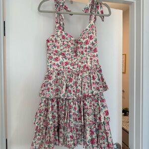 Charming Floral Tiered Kids Dress